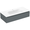 Mexen Rivel шкаф за баня 100 см с мивка Vela, 1 чекмедже, набраздена, графит мат/бял мат - 91A20-10023-1-BF66-W23M01