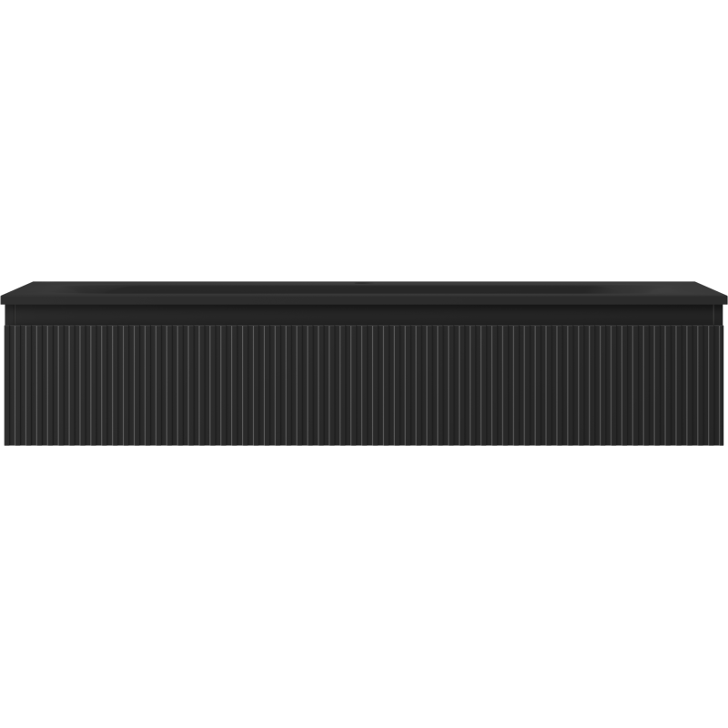 Mexen Rivel шкаф за баня 120 см с мивка Vela, 1 чекмедже, рифеловано, черен мат - 91A20-12023-1-BF71-W23M71