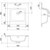 Mexen Orio шкафче за баня 45 см с мивка Otis, 1 чекмедже, бял гланц - 91A10-04547-1-BF00-W18M00