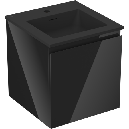 Mexen Orio шкаф за баня 45 см с мивка Otis, 1 чекмедже, черен гланц/черен мат - 91A10-04547-1-BF70-W18M71
