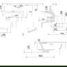 Mexen Orio шкаф за баня 45 см с мивка Otis, 1 чекмедже, черен мат - 91A10-04547-1-BF71-W18M71