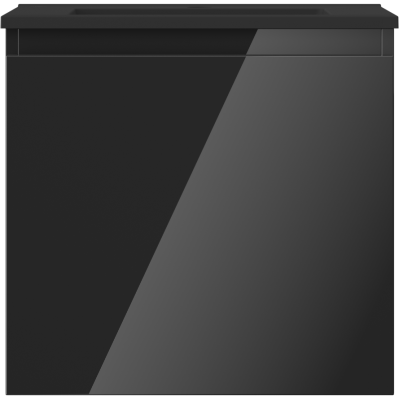 Mexen Orio шкаф за баня 50 см с мивка Otis, 1 чекмедже, черен гланц/черен мат - 91A10-05047-1-BF70-W18M71