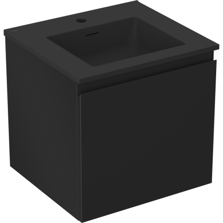 Mexen Orio шкаф за баня 50 см с мивка Otis, 1 чекмедже, черен мат - 91A10-05047-1-BF71-W18M71