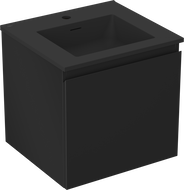 Mexen Orio шкаф за баня 50 см с мивка Otis, 1 чекмедже, черен мат - 91A10-05047-1-BF71-W18M71