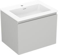 Mexen Orio баня шкаф 60 см с мивка Otis, 1 чекмедже, сив мат/бял мат - 91A10-06047-1-BF62-W18M01