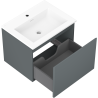 Mexen Orio шкафче за баня 60 см с мивка Otis, 1 чекмедже, графит мат/бяло мат - 91A10-06047-1-BF66-W18M01
