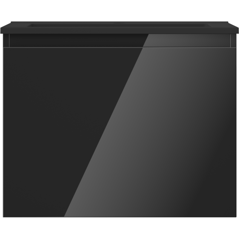Mexen Orio шкаф за баня 60 см с мивка Otis, 1 чекмедже, черен гланц/черен мат - 91A10-06047-1-BF70-W18M71