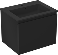 MEXEN ORIO шкаф за баня 60 см с умивалник Otis, 1 чекмедже, черен мат - 91A10-06047-1-BF71-W18M71