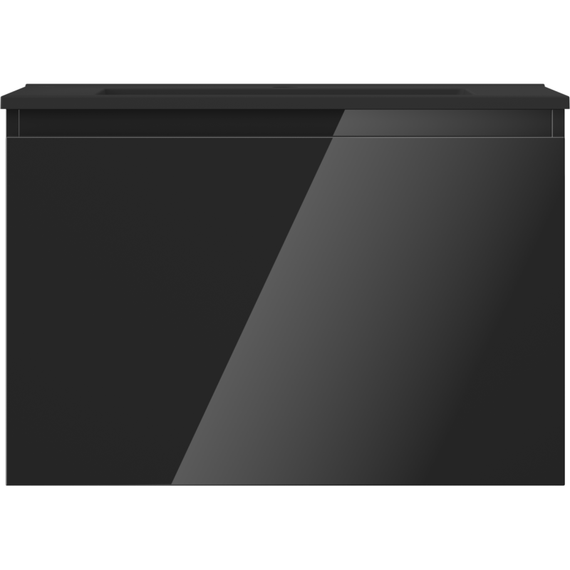 Mexen Orio шкаф за баня 70 см с мивка Otis, 1 чекмедже, черен гланц/черен мат - 91A10-07047-1-BF70-W18M71