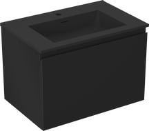 Mexen Orio баня шкаф 70 cм с мивка Otis, 1 чекмедже, черна мат - 91A10-07047-1-BF71-W18M71