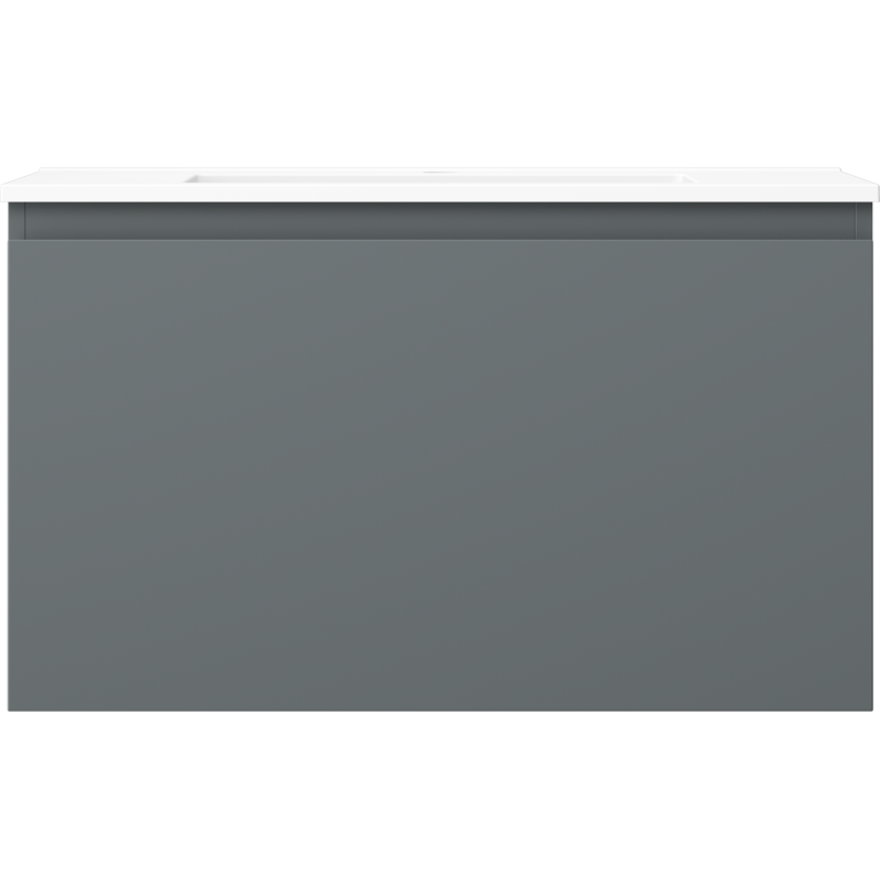 Mexen Orio шкаф за баня 80 см с мивка Otis, 1 чекмедже, матов графит/матово бяло