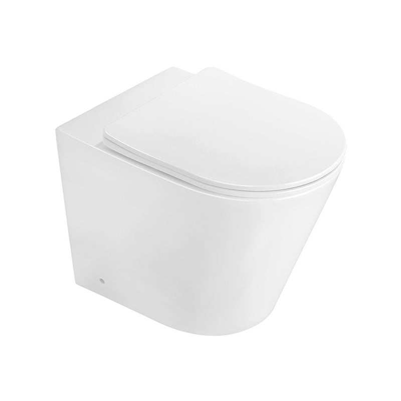 Mexen Rico стояща тоалетна чиния Rimless със забавено падане на седалката slim, дуропласт, бял гланц - 32724000