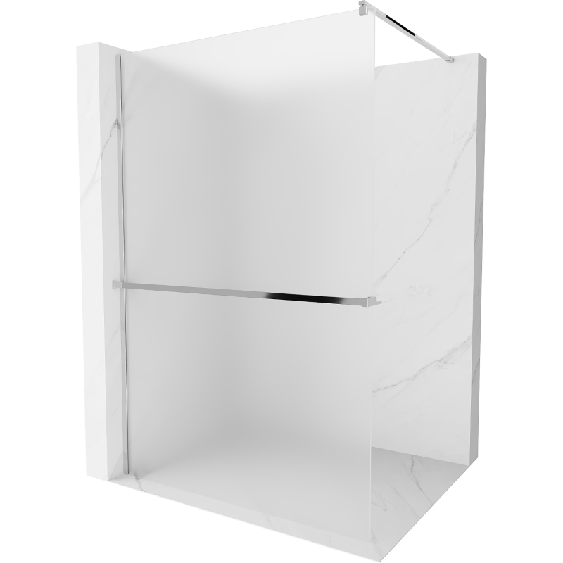 Mexen Kioto+ душова стена с Полка Walk-in 100 x 200 см, матирано стъкло, хром - 800-100-121-01-30
