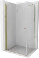 Mexen Pretoria душ кабина с отваряеми врати 70 x 80 см, прозрачна, златна - 852-070-080-50-00