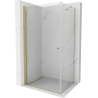 Mexen Pretoria душ кабина с врата, 80 x 100 см, прозрачен, златен - 852-080-100-50-00