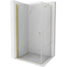 Mexen Pretoria отваряща се душ кабина 80 x 100 см, прозрачна, златна - 852-080-100-50-00