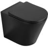 Mexen Rico стояща тоалетна чиния Rimless със забавено падане на седалката slim, дуропласт, черен мат - 32724085