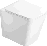 Mexen Cube стояща тоалетна чиния Rimless със забавено падане, тънка дъска, дуропласт, бял гланц - 32924000