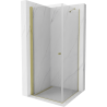 Mexen Pretoria оборудвана душ кабина 90 x 90 см, прозрачна, златна - 852-090-090-50-00
