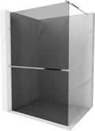 Mexen Kioto+ стена за душ с рафт Walk-in 120 x 200 см, графит, хром - 800-120-121-01-40
