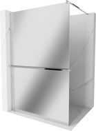 Mexen Kioto+ стена за душ с рафт Walk-in 70 x 200 см, огледало, хром - 800-070-121-01-50