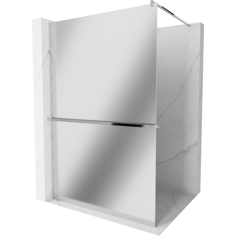 Mexen Kioto+ душ параван с рафт Walk-in 80 x 200 см, огледало, хром - 800-080-121-01-50