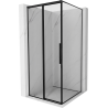 Mexen Rox плъзгаща се лява душ кабина 90 x 90 cm, черна рамка, черна -  8C2-090-090-70-70-L