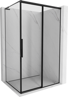 Mexen Rox L плъзгаща се душ кабина дясна 105 x 110 см, черна рамка, черна - 8C2L-105-110-70-70-P