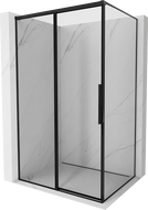 Mexen Rox лява разтегателна душ кабина 125 x 90 см, черна рамка, черна - 8C2-125-090-70-70-L