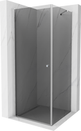 Mexen Pretoria душ кабина с отварящи се врати 80 x 80 см, графит, хром - 852-080-080-01-40