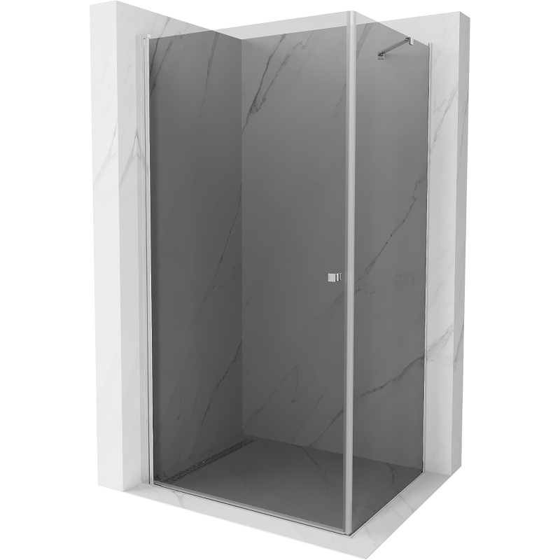 Mexen Pretoria душ кабина с отваряеми врати 80 x 110 см, графит, хром - 852-080-110-01-40
