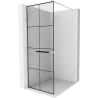 Mexen Kioto+ душ преграда с рафт Walk-in 90 x 200 см, черна решетка, хром - 800-090-121-01-77