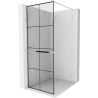Mexen Kioto+ душова стена с поличка Walk-in 90 x 200 см, черен модел, хром - 800-090-121-01-77