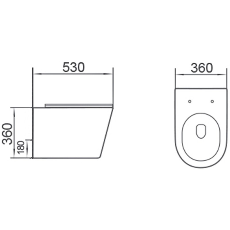 Mexen Rico тоалетна чиния Rimless Tornado с бавно падащ капак slim, дуропласт, бял гланц - 3072L4000T