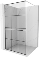 Mexen Kioto+ душова стена с рафт Walk-in 100 x 200 см, черен модел, хром - 800-100-121-01-77