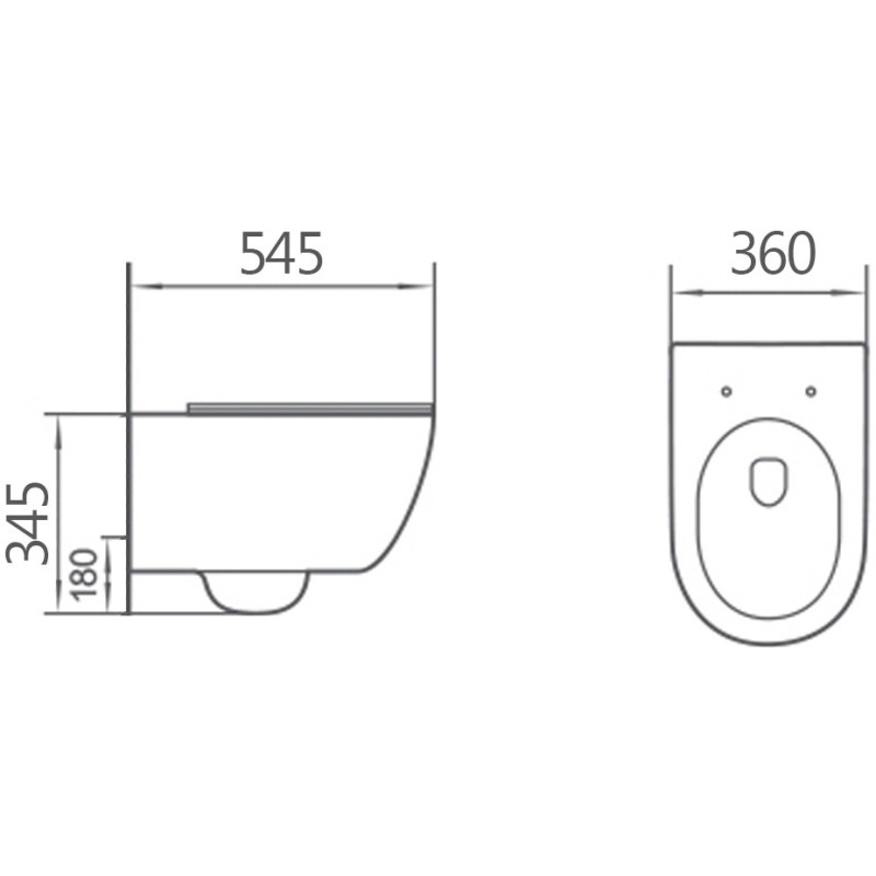 Mexen Carmen 2.0 тоалетна чиния Rimless с тънка, бавно падаща седалка, дуропласт,