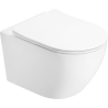 Mexen Lena Rimless WC тоалетна чиния с тънка седалка със забавено падане, дуропласт, бял гланц - 3022L4000