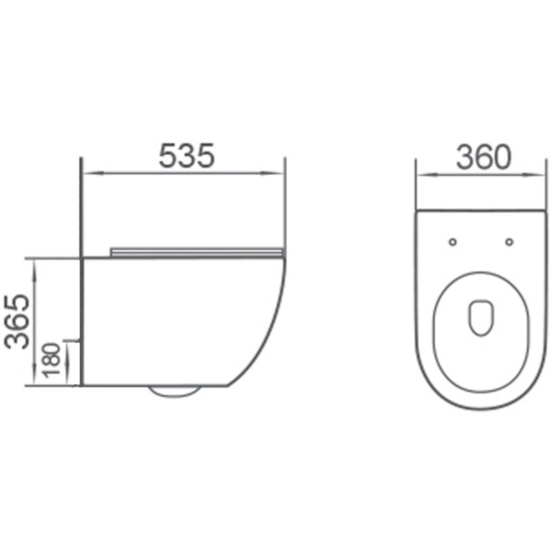 Mexen Lena тоалетна чиния Rimless с тънка седалка с плавно падане, дуропласт, бял гланц - 3022L4000