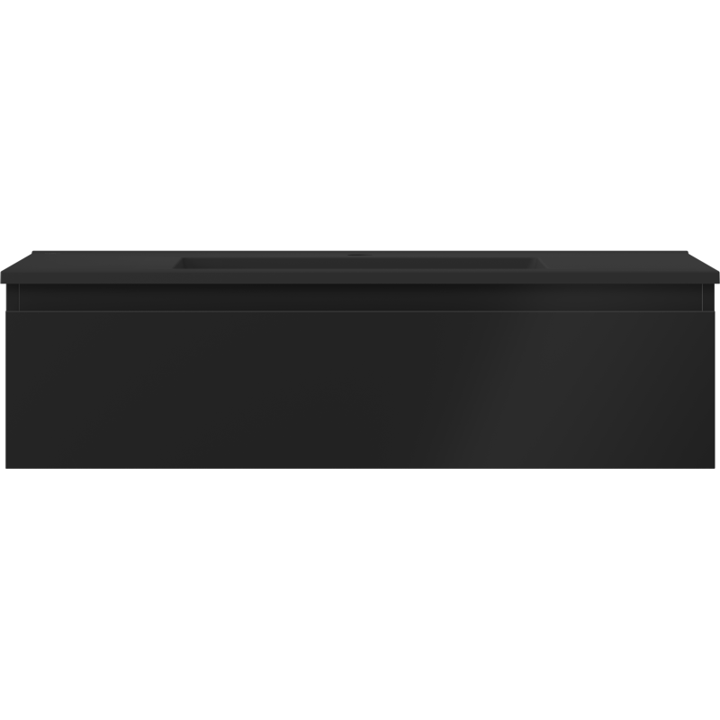 Mexen Orio шкаф за баня 90 см с мивка Otis, 1 чекмедже, черен мат - 91A10-09023-1-BF71-W18M71