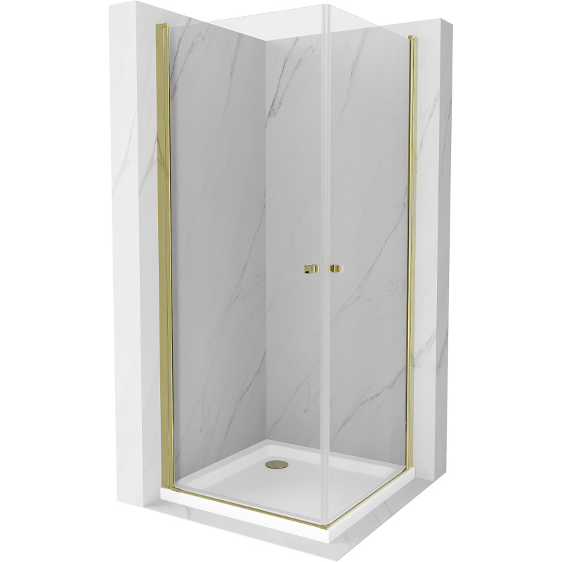 Mexen Pretoria Двойна душ кабина с отварящи се врати 90 x 90 см, прозрачна,