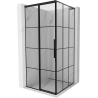Mexen Rox L плъзгаща се лява душ кабина 95 x 95 см, черна решетка, черна - 8C2L-095-095-70-77-L