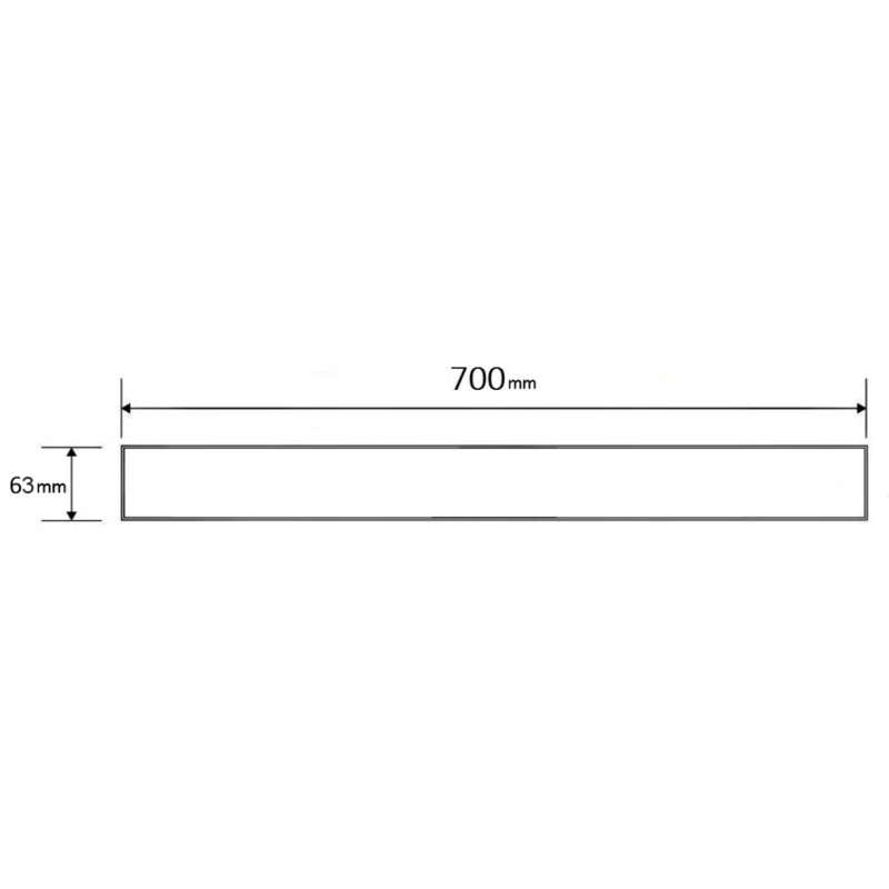 Mexen Flat M01 маскировка за линеен сифон 70 см, четкано оръжийно сиво - 1E20070