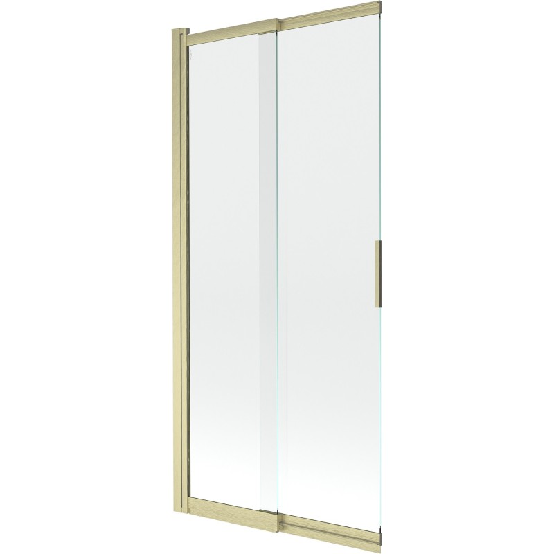 Mexen Fox двукрилен плъзгащ се параван за вана 85 x 150 cm, прозрачен, златисто четкан - 891-085-002-55-00