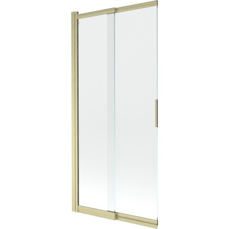 Mexen Fox двукрилен плъзгащ се параван за вана 85 x 150 cm, прозрачен, златисто четкан - 891-085-002-55-00