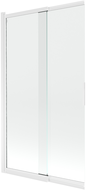 Mexen Fox двукрила плъзгаща се преграда за баня 100 x 150 см, прозрачна, бяла - 891-100-002-20-00
