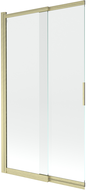 Mexen Fox душ параван с две плъзгащи се врати 100 x 150 cm, прозрачен, златиста четка - 891-100-002-55-00