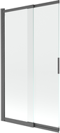Mexen Fox двукрилен плъзгащ параван за баня 100 x 150 см, прозрачен, четкан сив пистолет - 891-100-002-66-00