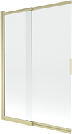 Mexen Fox параван за баня с две плъзгащи се крила 120 x 150 см, прозрачен, златен матиран - 891-120-002-55-00
