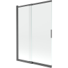 Mexen Fox параван за вана, двукрилен плъзгащ се 120 x 150 см, прозрачен, четково оръжейно сиво - 891-120-002-66-00