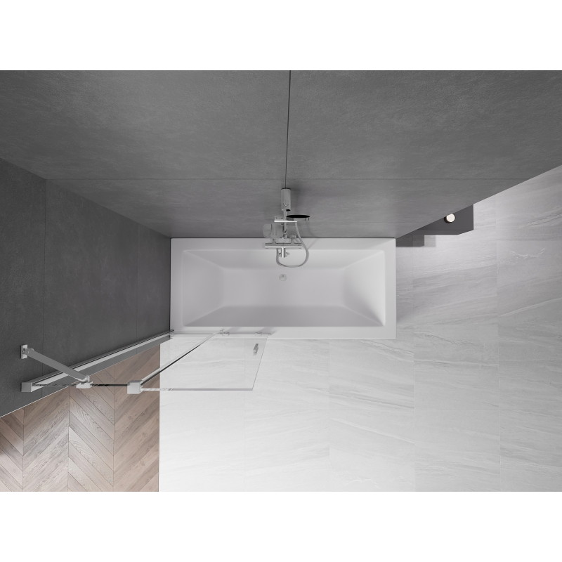 Mexen Velar двукрила плъзгаща се вана преграда 80 x 150 cm, прозрачна, хром